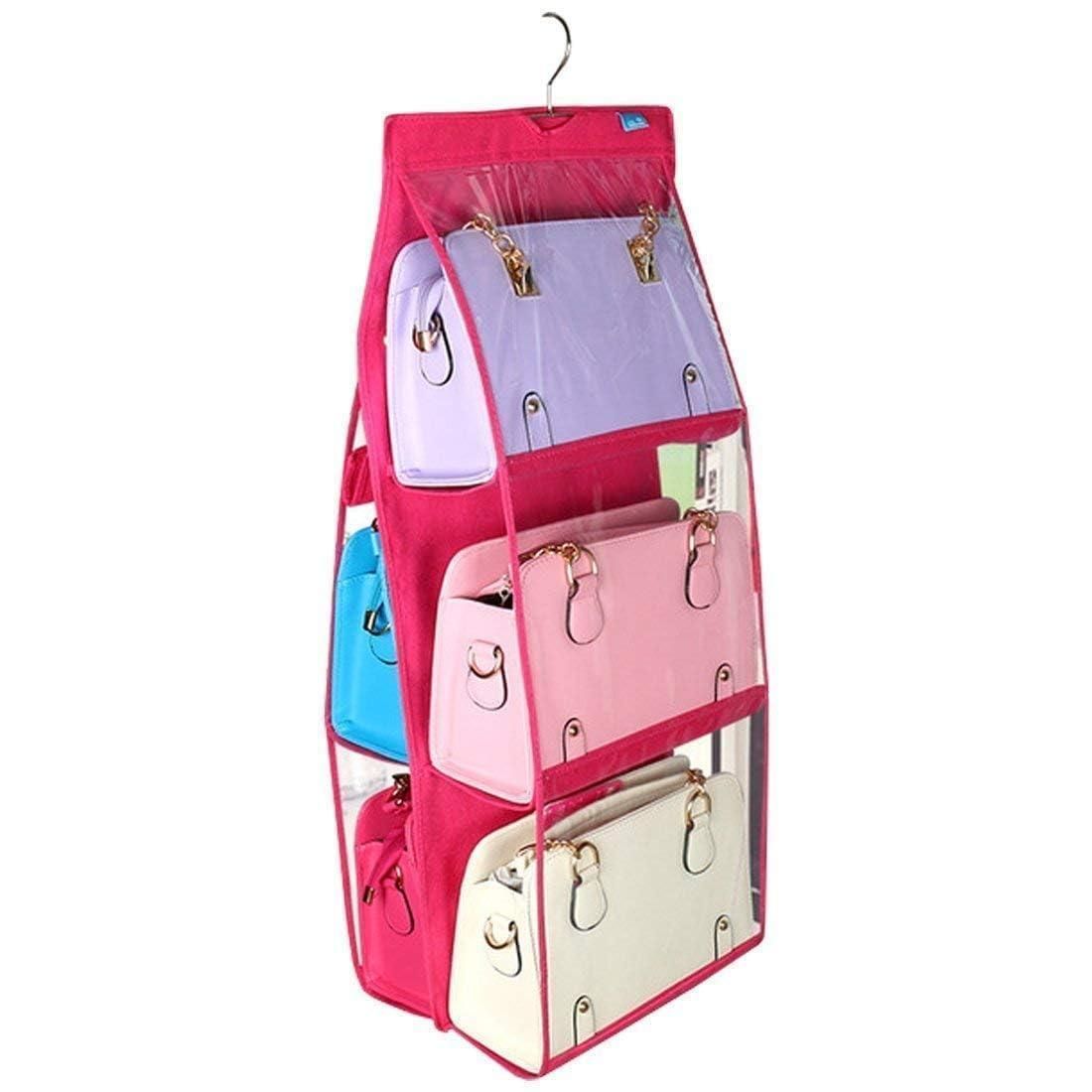 6 Pocket PVC storage organiser hanging bags