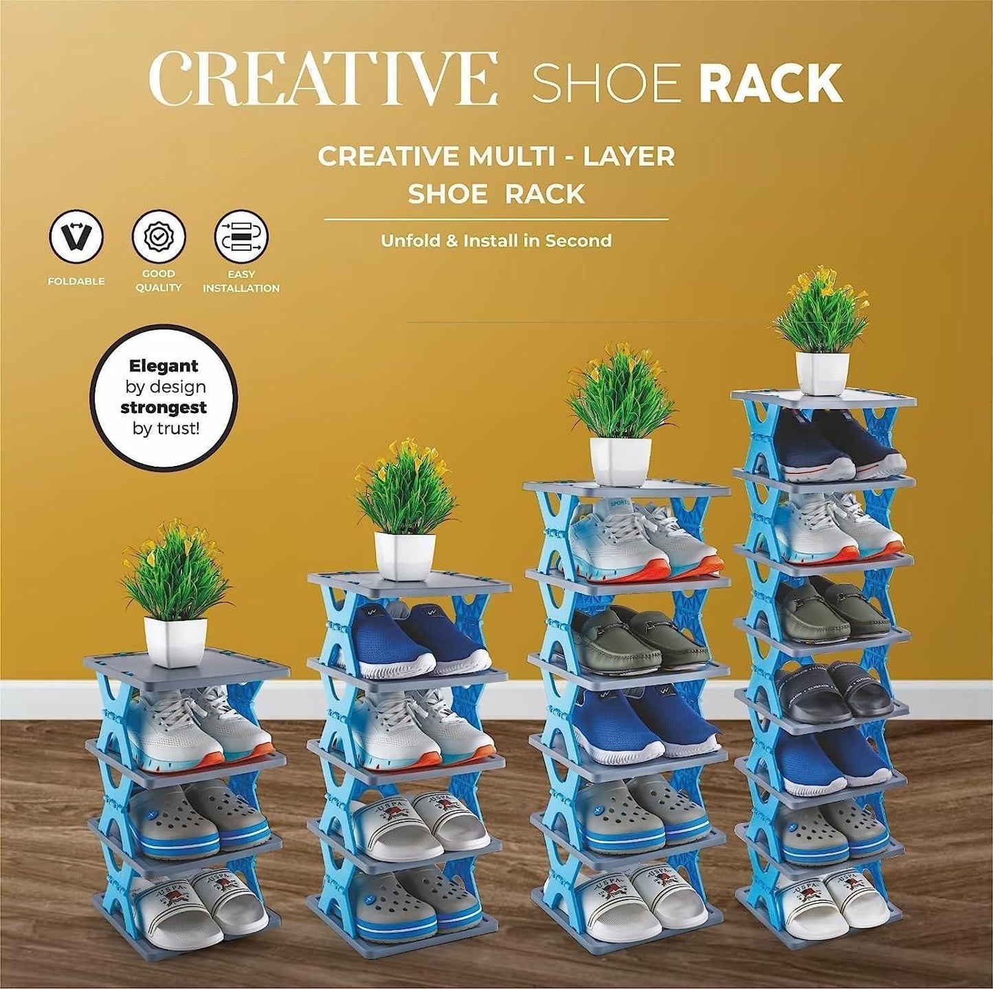 Smart Foldable Shoes Rack ( 5 Layer )
