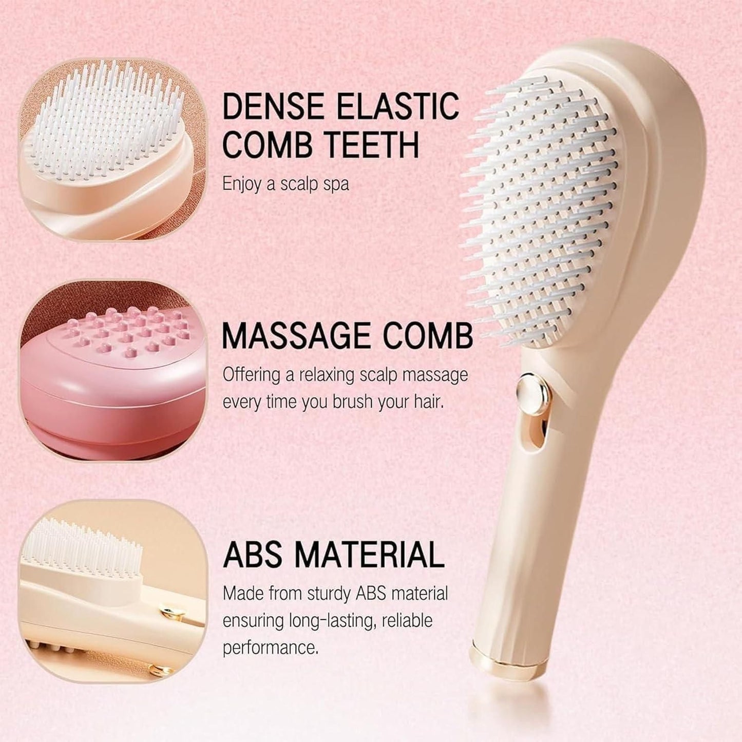Effortless hair Cleaning and Head Massage Comb  (Combo)
