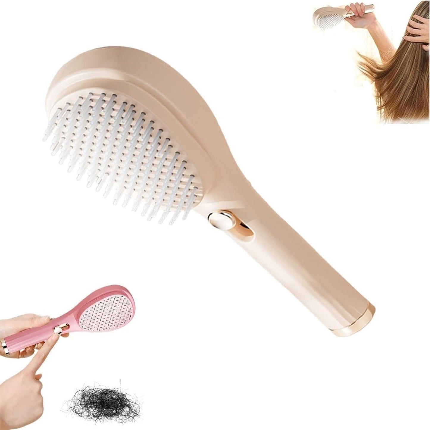 Effortless hair Cleaning and Head Massage Comb  (Combo)